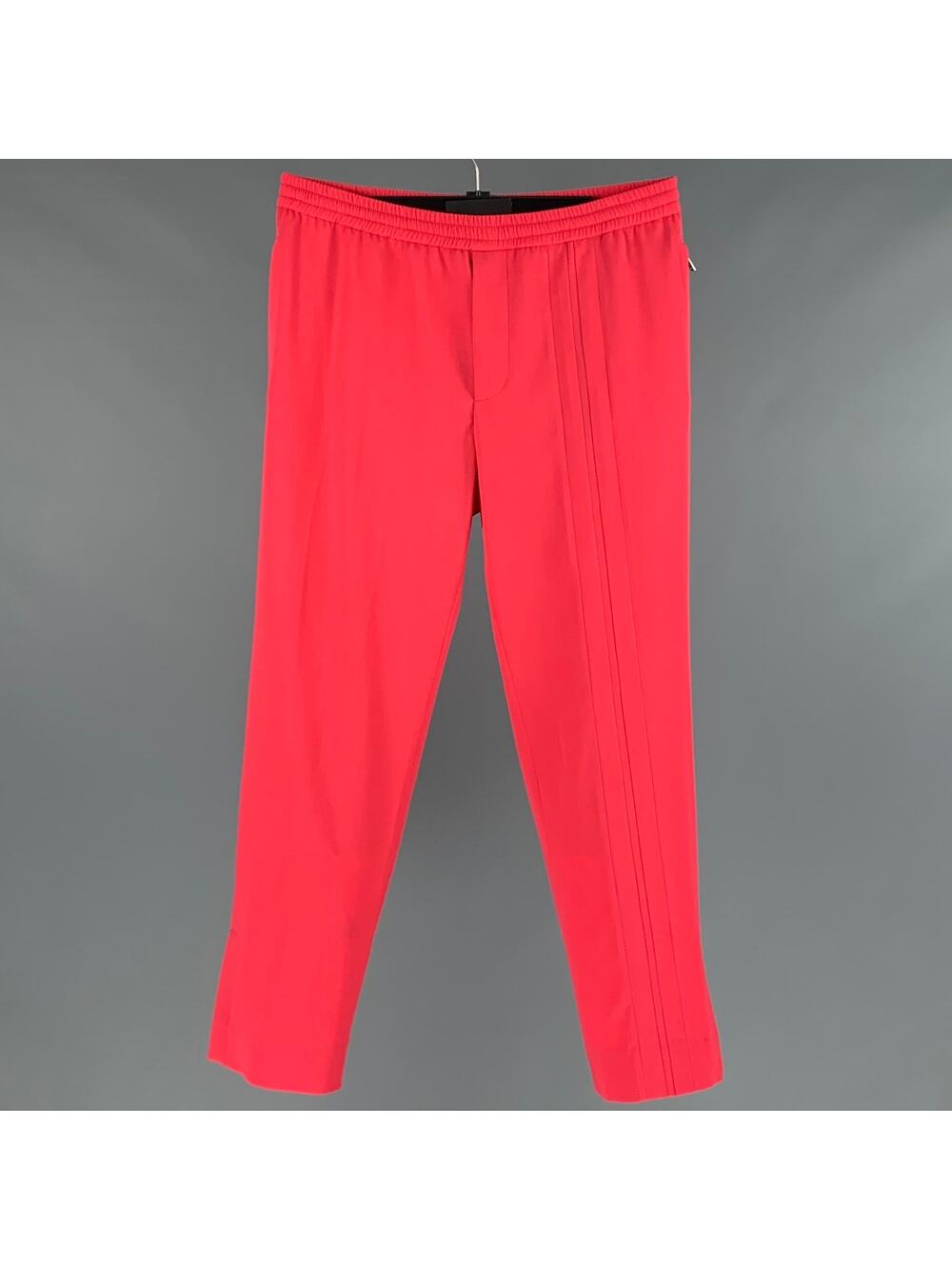 VALENTINO Size 32 Pink Wool Elastic Waistband Casual Pants